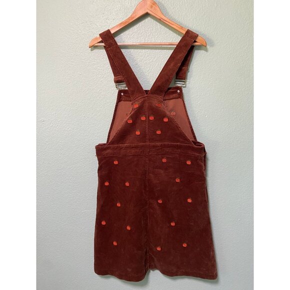 Kiel James Patrick Corduroy Pumpkin Brown Overall Skirt Dress - Picture 2 of 8